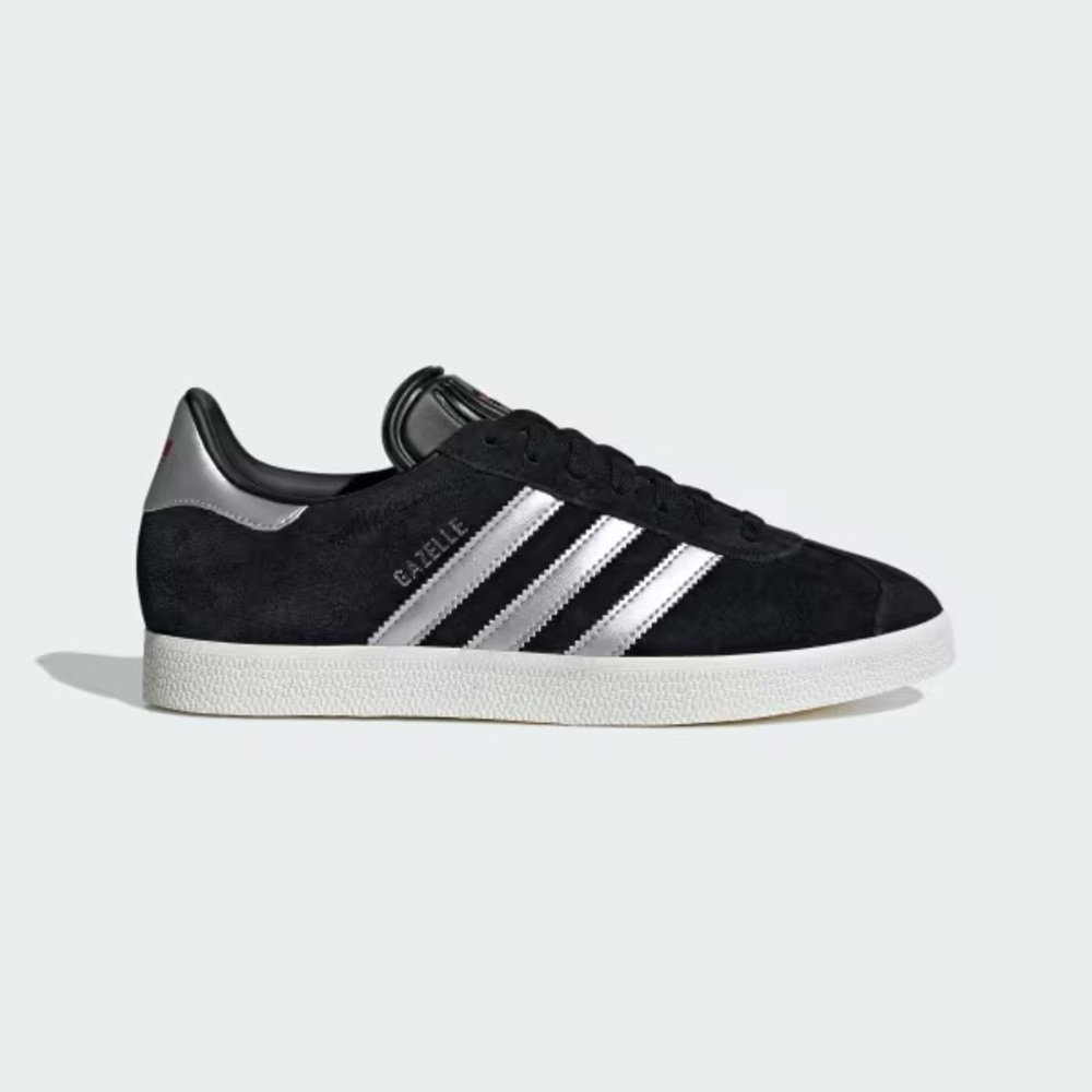 Adidas Gazelle Black with Silver Stripes